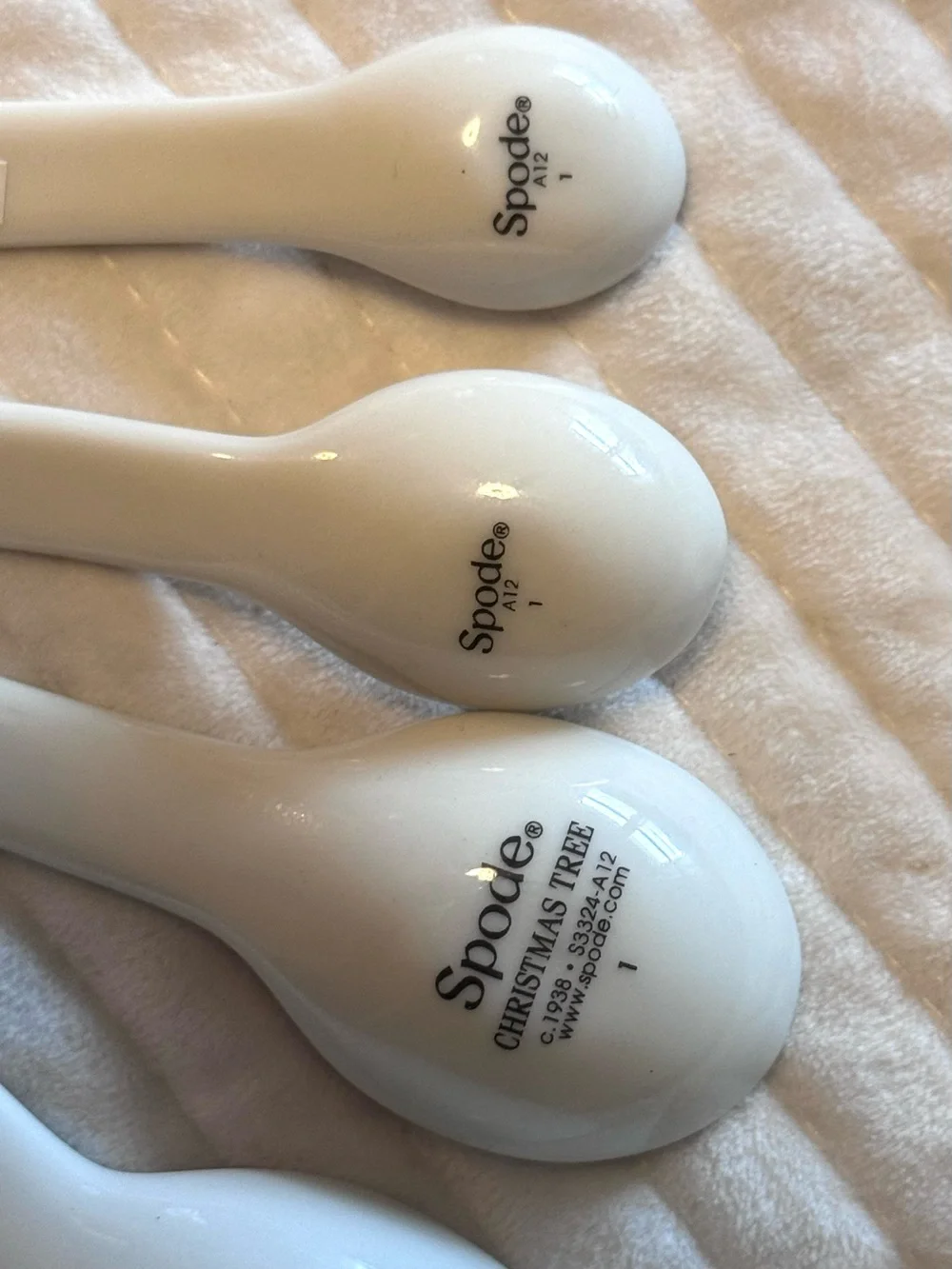 Spode Christmas Tree Ceramic Measuring Spoon Set | Original Box